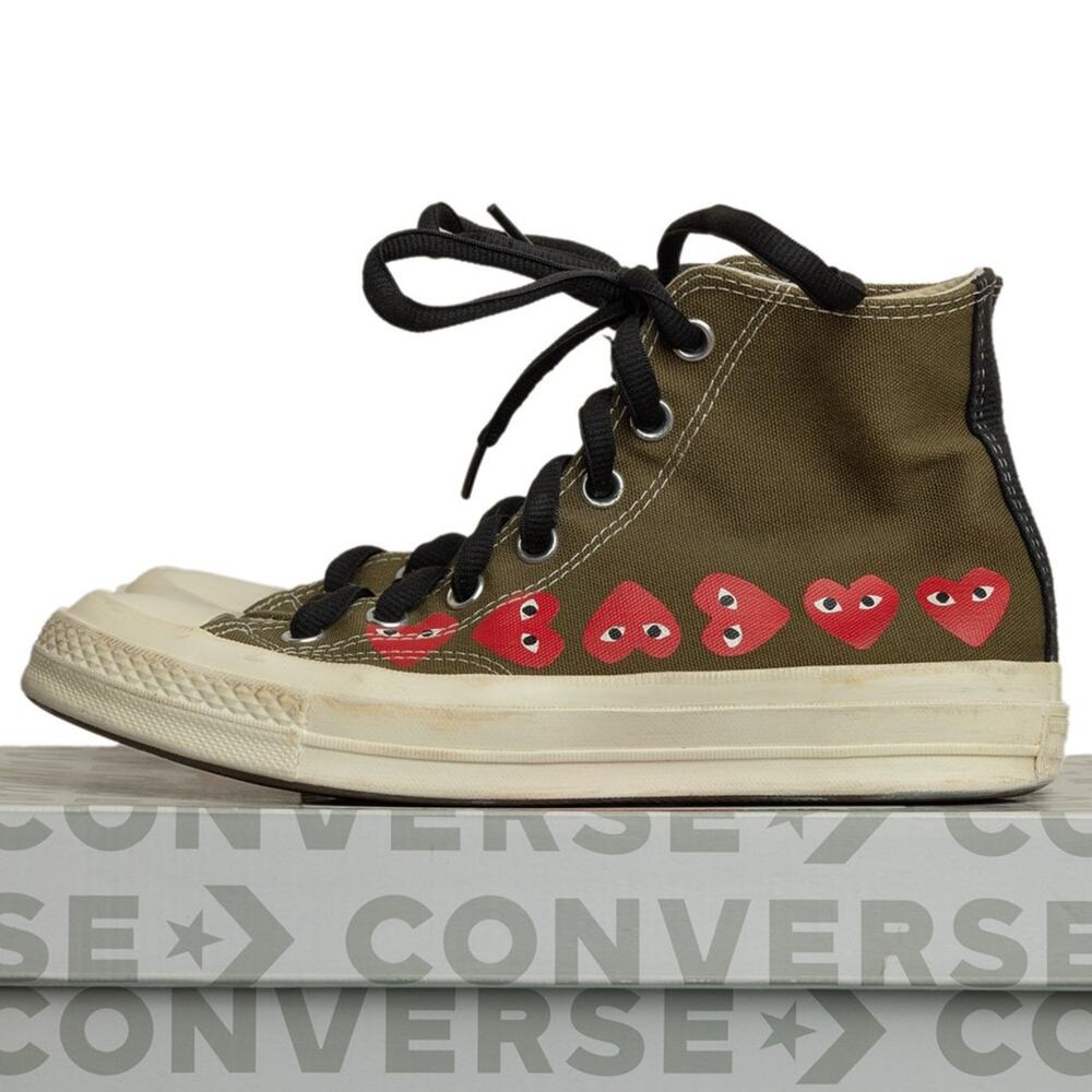 Womens Special Edition Converse Comme des Garcons Chuck Taylor 70 Hi Multi-Heart